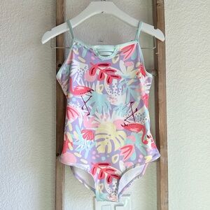 Lily & Dan Tropical Print One Piece Swimsuit girls sz: L or 12/14